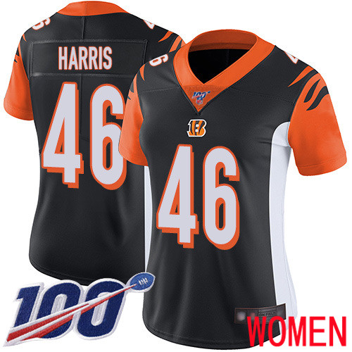 Cincinnati Bengals Limited Black Women Clark Harris Home Jersey NFL Footballl #46 100th Season Vapor Untouchable